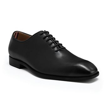 Men's Business Oxford Shoes Lace-Up Square Toe Leather Formal Footwear