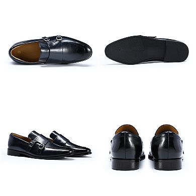 Men's Monk Strap Loafers Slip-On Dress Shoes