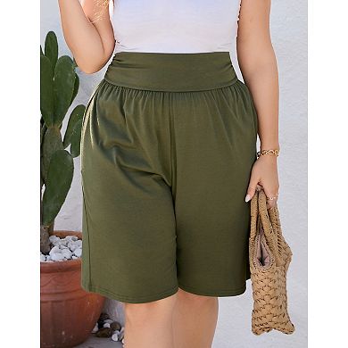 Women's Large Size Cropped Shorts