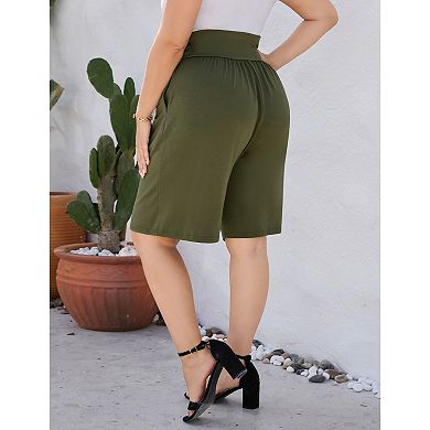 Women's Large Size Cropped Shorts