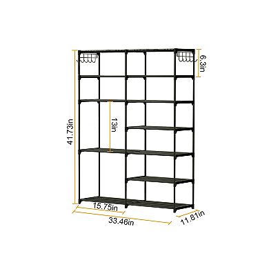 7 Tiers Plus 5 Tiers Shoe Rack Metal Shoe Storage Shelf