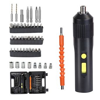 Cordless Electric Screwdriver Kit Portable Electric Screwdriver Drill Set 48 pc 3.6V