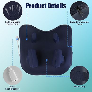 Electric Neck Massager with Heat Deep Kneading Pillow