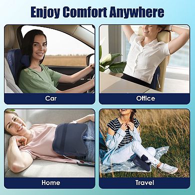 Electric Neck Massager with Heat Deep Kneading Pillow