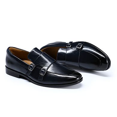Men's Monk Strap Loafers Slip-On Dress Shoes