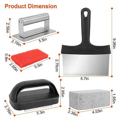 40Pcs Griddle Cleaning Kit for Blackstone with Grill Stone Griddle Scraper Griddle Brush