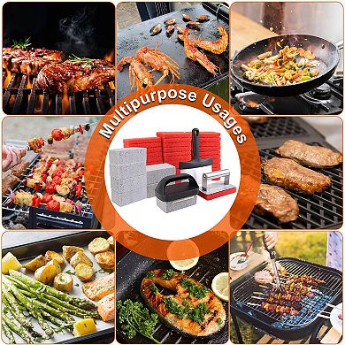 40Pcs Griddle Cleaning Kit for Blackstone with Grill Stone Griddle Scraper Griddle Brush