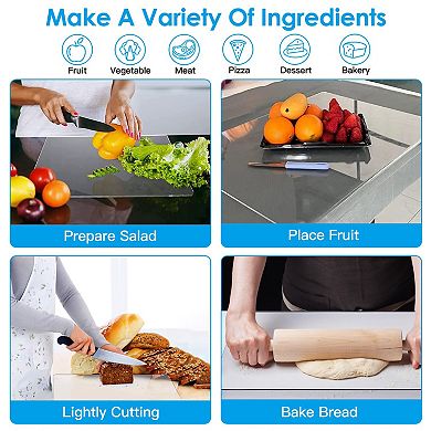 Clear Acrylic Kitchen Cutting Board with Counter Lip
