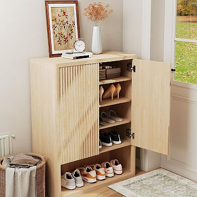 5-Tier Shoe Storage Cabinet with Adjustable Shelves,Freestanding Shoe Rack Organizer for Entryway
