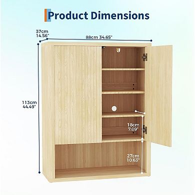 5-Tier Shoe Storage Cabinet with Adjustable Shelves,Freestanding Shoe Rack Organizer for Entryway