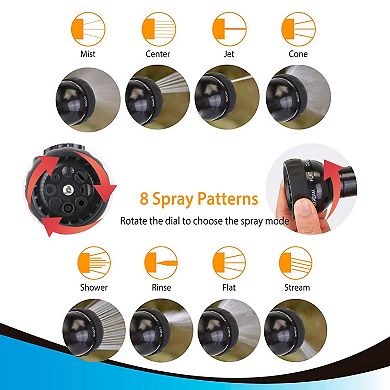 8in1 Foam Garden Hose Nozzle Soap Sprayer High Pressure Foam Cannon
