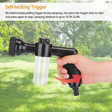 8in1 Foam Garden Hose Nozzle Soap Sprayer High Pressure Foam Cannon