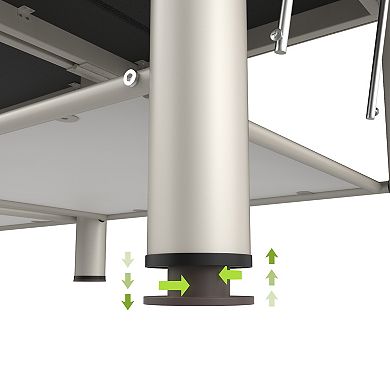 CEWOR Portable Foldable Massage Table - Adjustable Back, Metal Frame, 6 Circular Legs, Segmented
