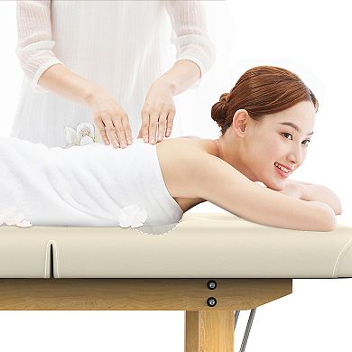 CEWOR Beechwood Massage Table with Chest Opening & PU Leather