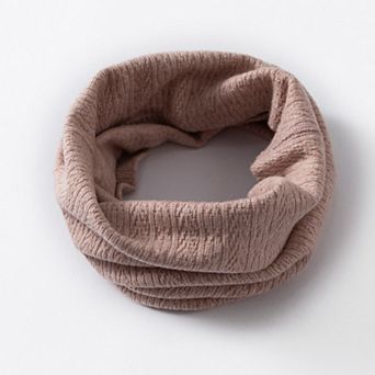 Soft Knit Infinity Scarf with Textured Loop Design for Cozy Layering and Cold-Weather Wear 9x14in