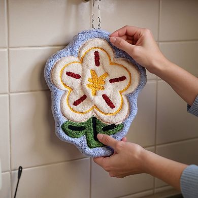 3 Pack Novelty Hanging Kitchen Cleaning Towels Soft Absorbent Reusable Microfiber Dish Towels