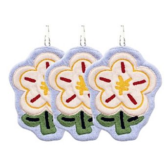 3 Pack Novelty Hanging Kitchen Cleaning Towels Soft Absorbent Reusable Microfiber Dish Towels