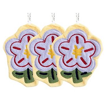 3 Pack Novelty Hanging Kitchen Cleaning Towels Soft Absorbent Reusable Microfiber Dish Towels