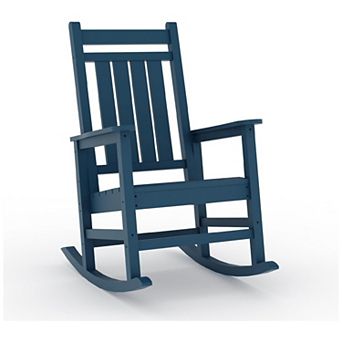 1 pc Outdoor Rocking Chair, All-Weather Patio Rocking Chairs for Porch, Outdoor Patio Rockers