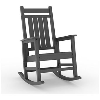 1 pc Outdoor Rocking Chair, All-Weather Patio Rocking Chairs for Porch, Outdoor Patio Rockers
