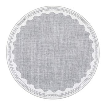 Solid Area Rugs,Ultra-Soft Scalloped Bedroom Rug Non-Slip Washable Modern Throw Rugs Stain-Resistant