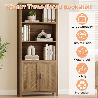 Farmhouse Bookshelves and Bookcases with Doors