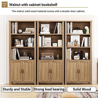 Farmhouse Bookshelves and Bookcases with Doors