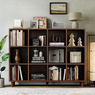 Cube Bookshelf Storage Organizer Shelf Freestanding Open Bookcase Display Cabinet Organizer