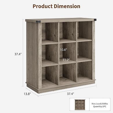 Farmhouse Wood Book Shelf Storage Organizer Bookshelf