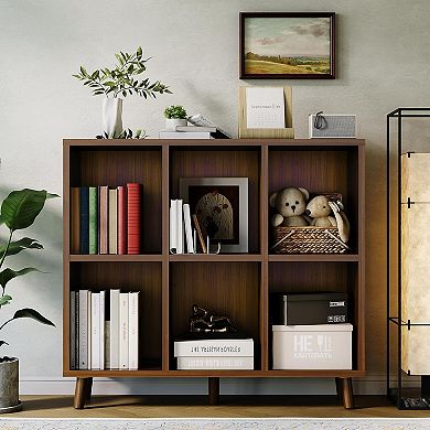 Bookshelf Storage Organizer Shelf Freestanding Open Bookcase Display Cabinet Organizer