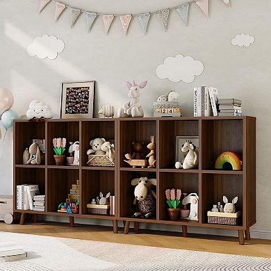 Bookshelf Storage Organizer Shelf Freestanding Open Bookcase Display Cabinet Organizer