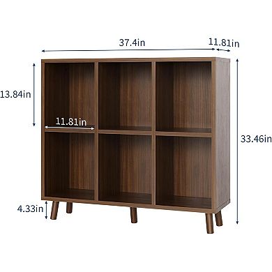Bookshelf Storage Organizer Shelf Freestanding Open Bookcase Display Cabinet Organizer
