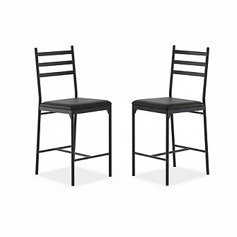 Bar Stools Set of 2, Modern Upholstered Metal Stools for Kitchen Island Home Bar Bedroom
