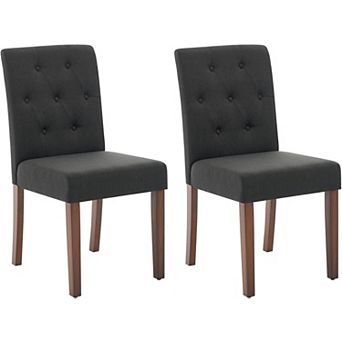 Modern Dining Chairs, Upholstered Linen Parsons Chairs for Kitchen Dining Room Cafe
