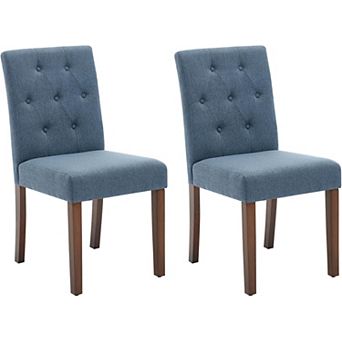 Modern Dining Chairs, Upholstered Linen Parsons Chairs for Kitchen Dining Room Cafe