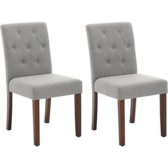 Modern Dining Chairs, Upholstered Linen Parsons Chairs for Kitchen Dining Room Cafe