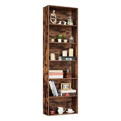 Industrial Bookcase Rustic Wood Bookshelf