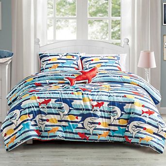 ESCA Shark Comforter Set Kids Bedding