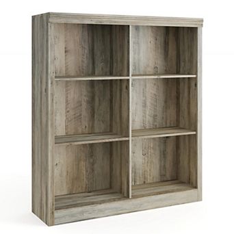 Storage Organizer Shelf Tall Bookcase with Anti-Tip Design Sturdy Wood Shelf