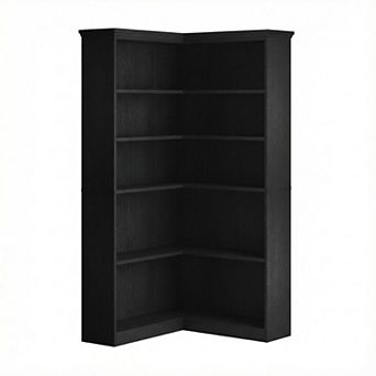 Corner Bookshelf Farmhouse Bookcase L Shaped Storage Display Rack