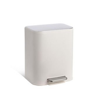 1 pc Trash Can, Stainless Steel Kitchen Garbage Bin with Slow-Close Lid