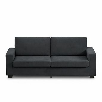 Corduroy Sofa Couch, Deep Seat Boneless, 3 Seater, Small Living Room, Bedroom or Office