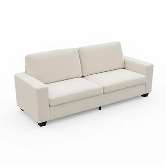 Corduroy Sofa Couch, Deep Seat Boneless, 3 Seater, Small Living Room, Bedroom or Office