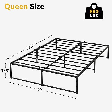 Metal Bed Frame Platform Bed Frame 3 In 1 Steel Support Heavy Duty Metal Platform