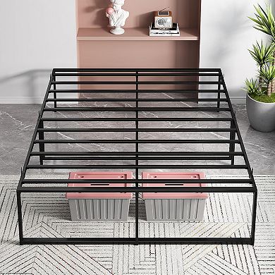 Metal Bed Frame Platform Bed Frame 3 In 1 Steel Support Heavy Duty Metal Platform
