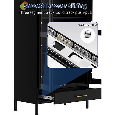 Arched Display Bookshelf with Adjustable Shelves Kitchen Pantry Cabinet Easy Assembly