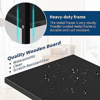 Bookshelf Classical Modern Book Shelf with Open Display Shelves Tall Display Shelves