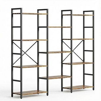 Bookshelf Classical Modern Book Shelf with Open Display Shelves Tall Display Shelves