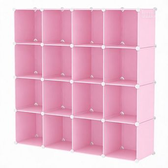 16-Cube Modular Organizer DIY Closet Shelf