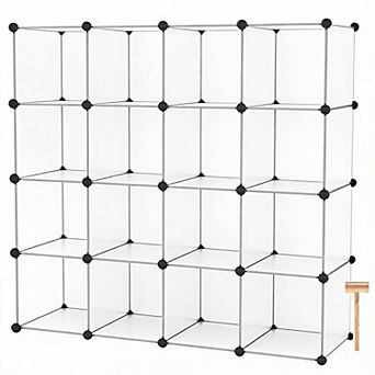 16-Cube Modular Organizer DIY Closet Shelf
